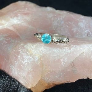 Blue Topaz & Sterling Silver Ring